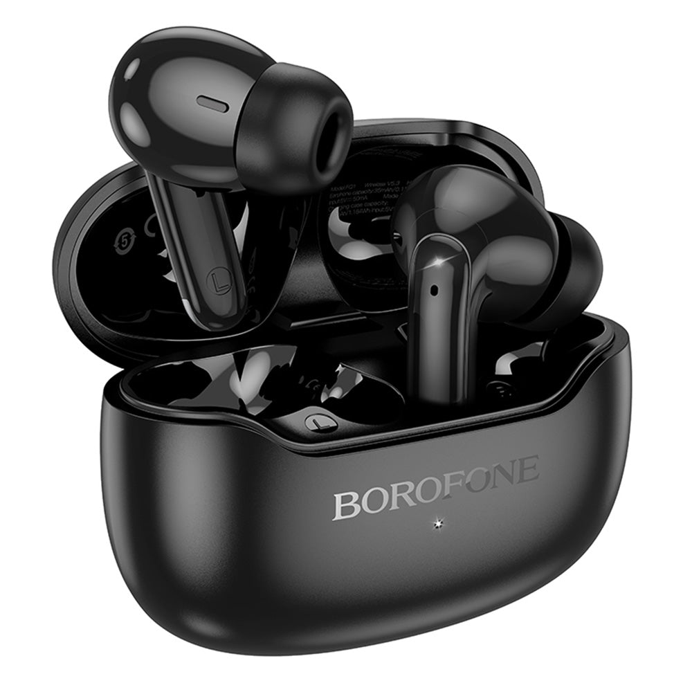 Manos libres Bluetooth Borofone FQ1 Shine, TWS, Negro