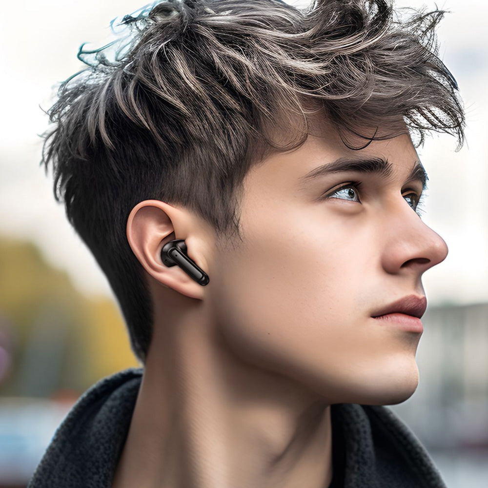 Manos libres Bluetooth Borofone FQ1 Shine, TWS, Negro