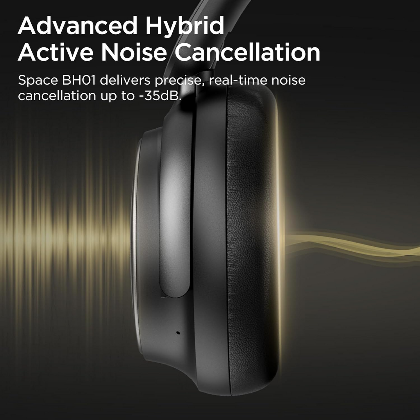 Manos libres Bluetooth Bugani Space BH01, MultiPoint, A2DP, ANC, Negro