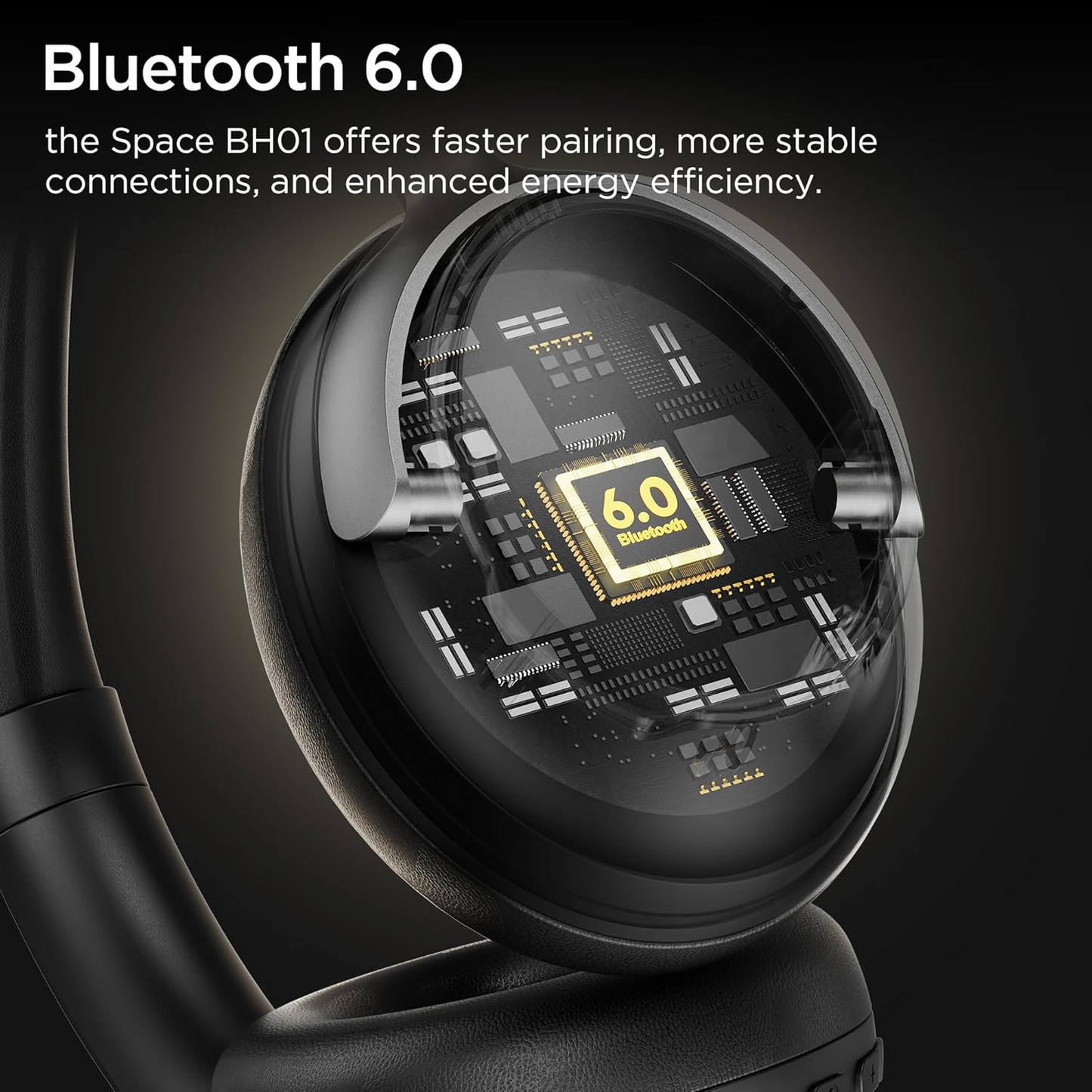 Manos libres Bluetooth Bugani Space BH01, MultiPoint, A2DP, ANC, Negro