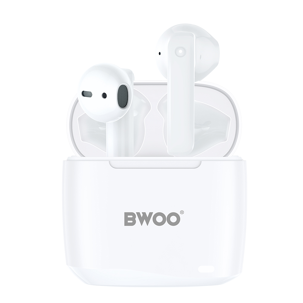Manos libres Bluetooth BWOO BW94, TWS, Blanco