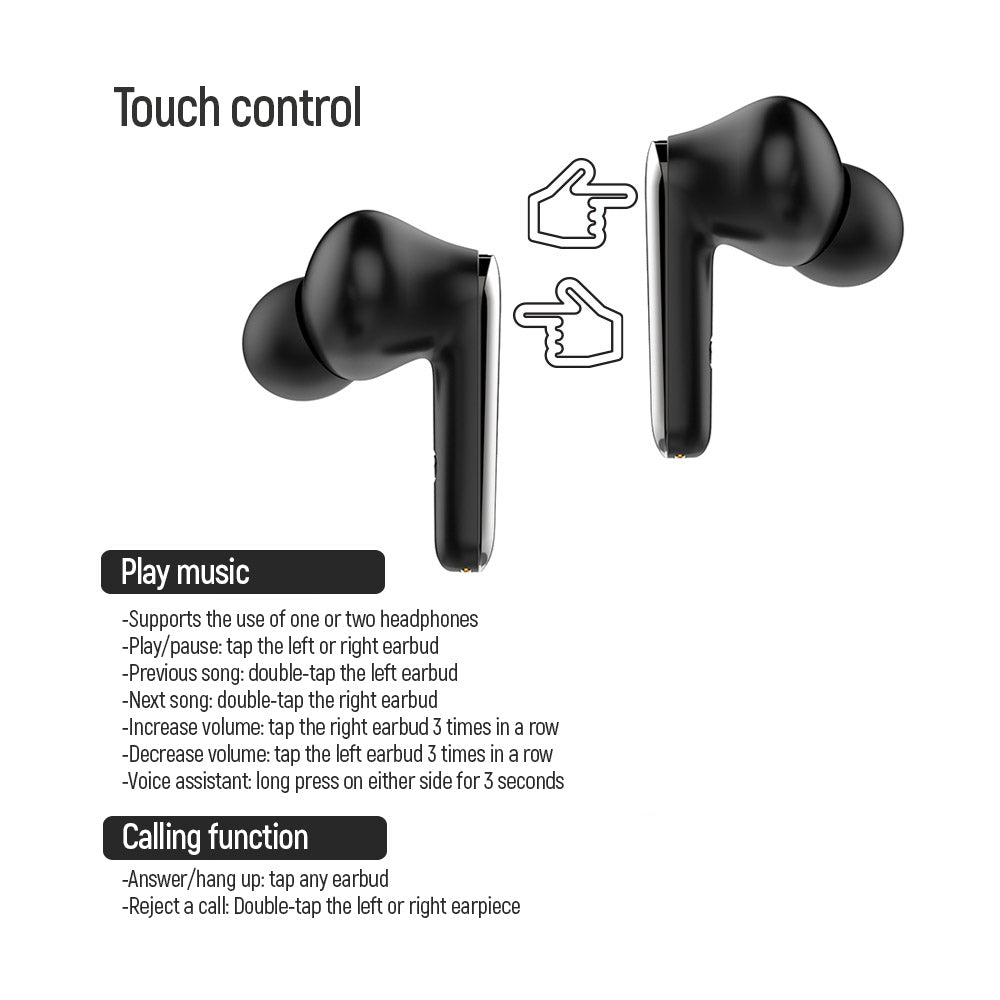 Auriculares Bluetooth ColorWay TWS3, TWS, Negro