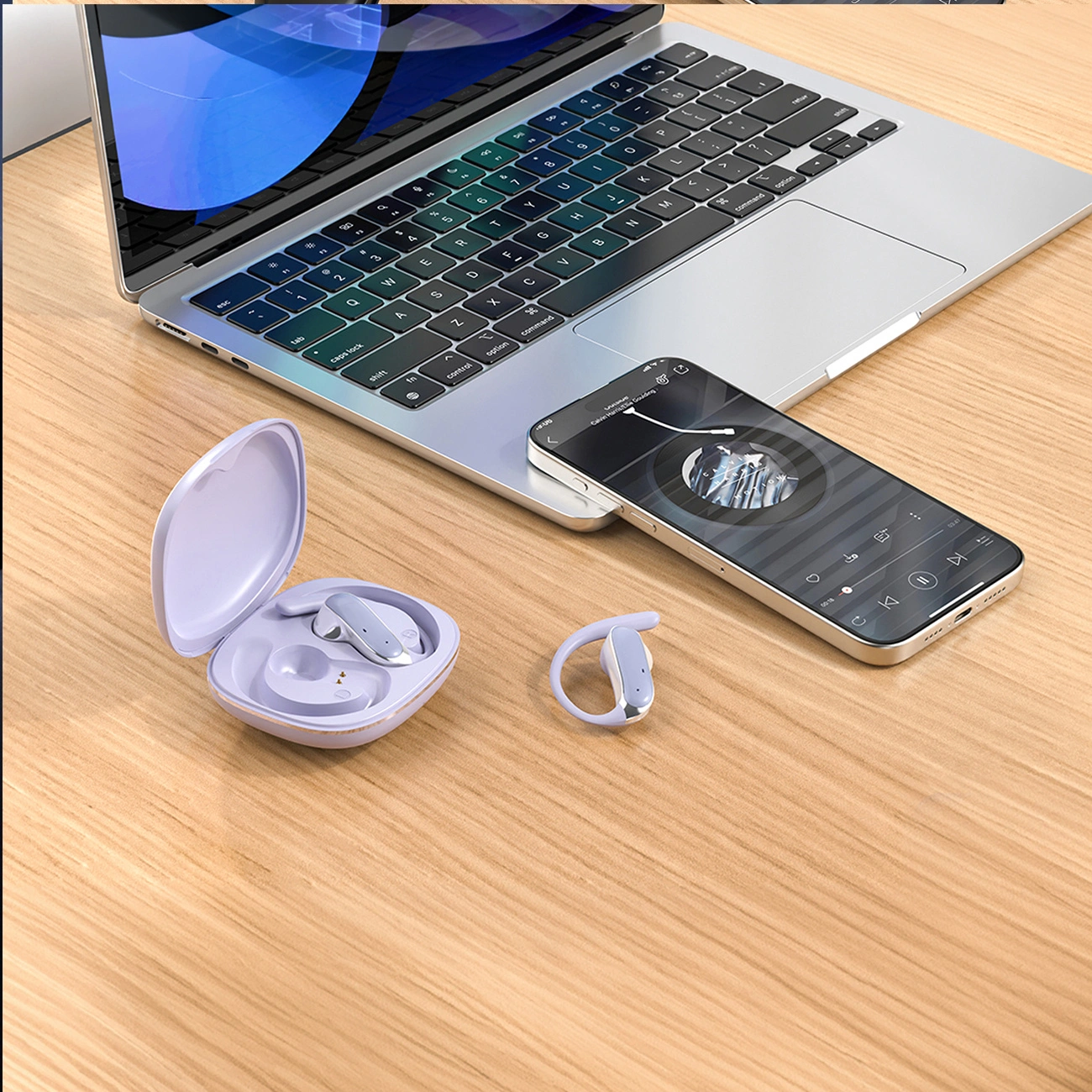 Manos libres Bluetooth Dudao U17Z, TWS, Morado