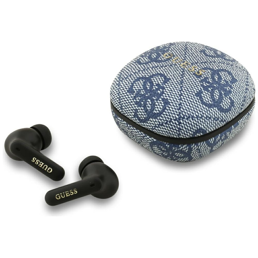 Manos libres Bluetooth Guess 4G Classic Metal Logo, TWS, Azul