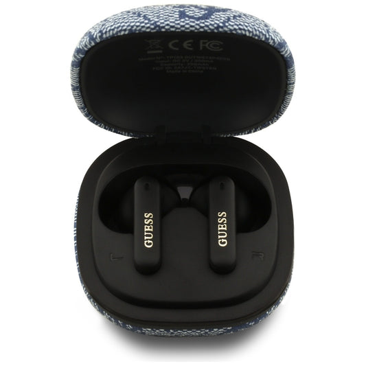 Manos libres Bluetooth Guess 4G Classic Metal Logo, TWS, Azul