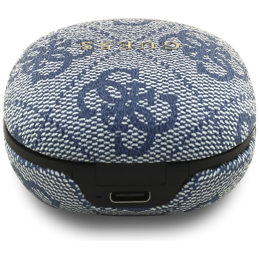 Manos libres Bluetooth Guess 4G Classic Metal Logo, TWS, Azul