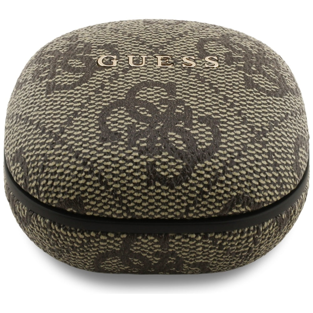 Manos libres Bluetooth Guess 4G Classic Metal Logo, TWS, Marrón