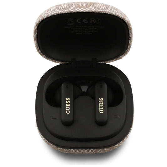 Manos libres Bluetooth Guess 4G Classic Metal Logo, TWS, Rosa