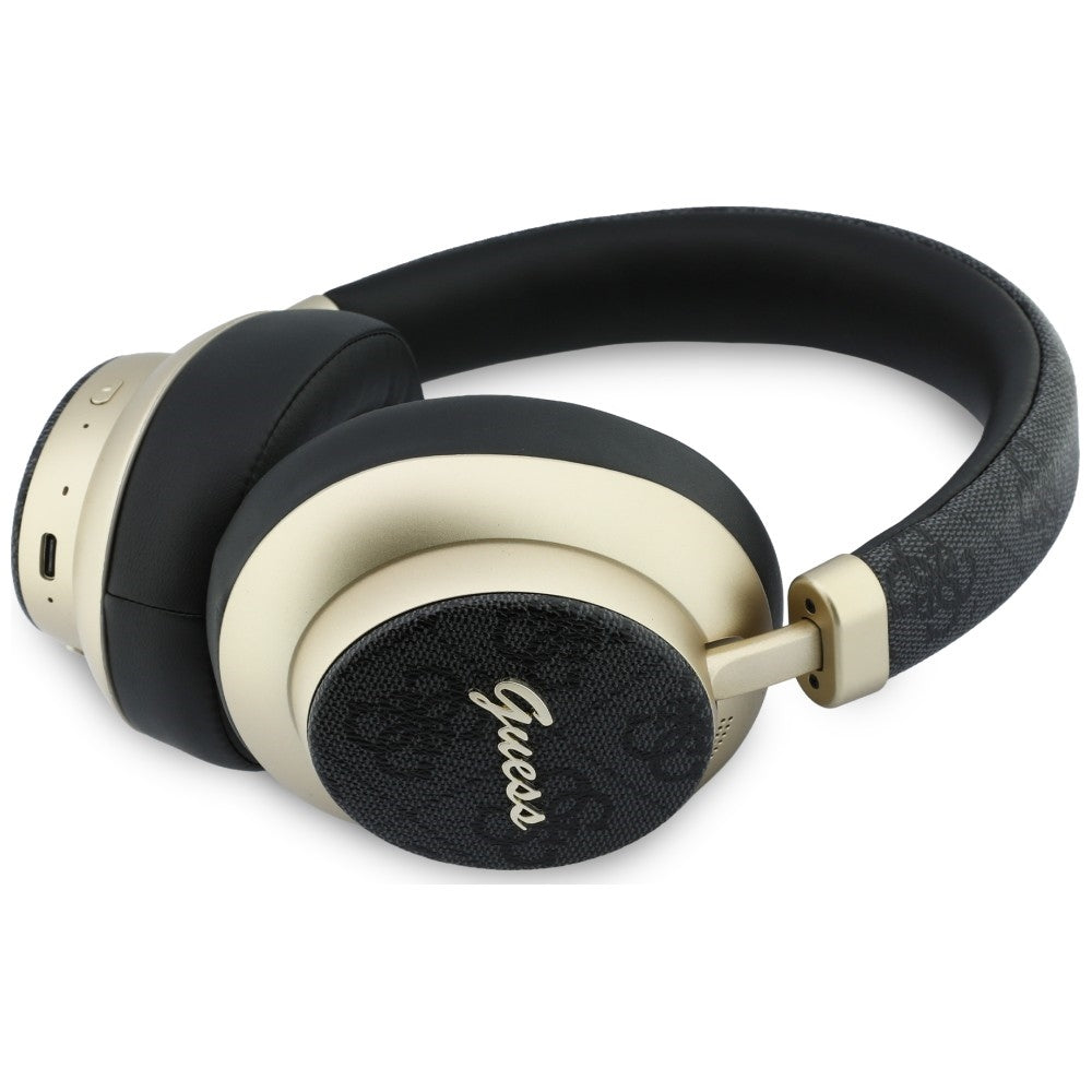 Manos libres Bluetooth Guess 4G Gold Script Metal, A2DP, Negro