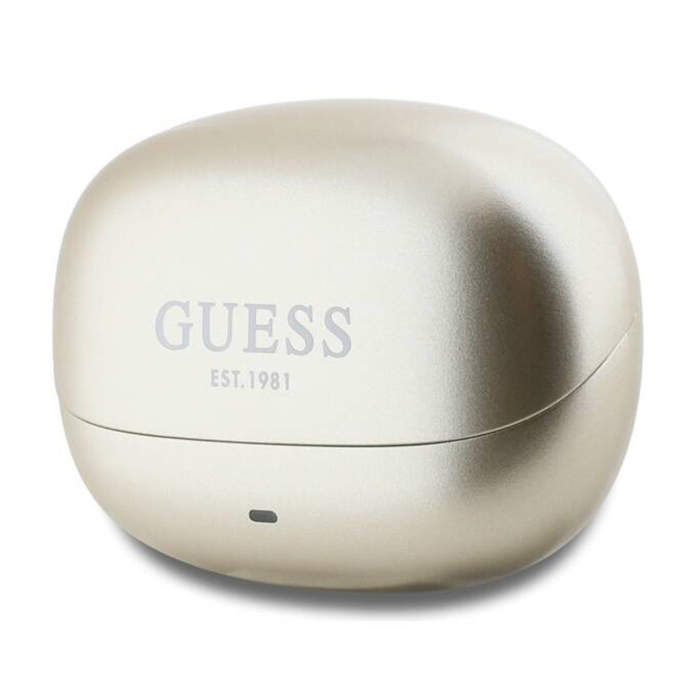 Manos libres Bluetooth Guess Capsule con Logo Impreso, TWS, ANC, Dorado