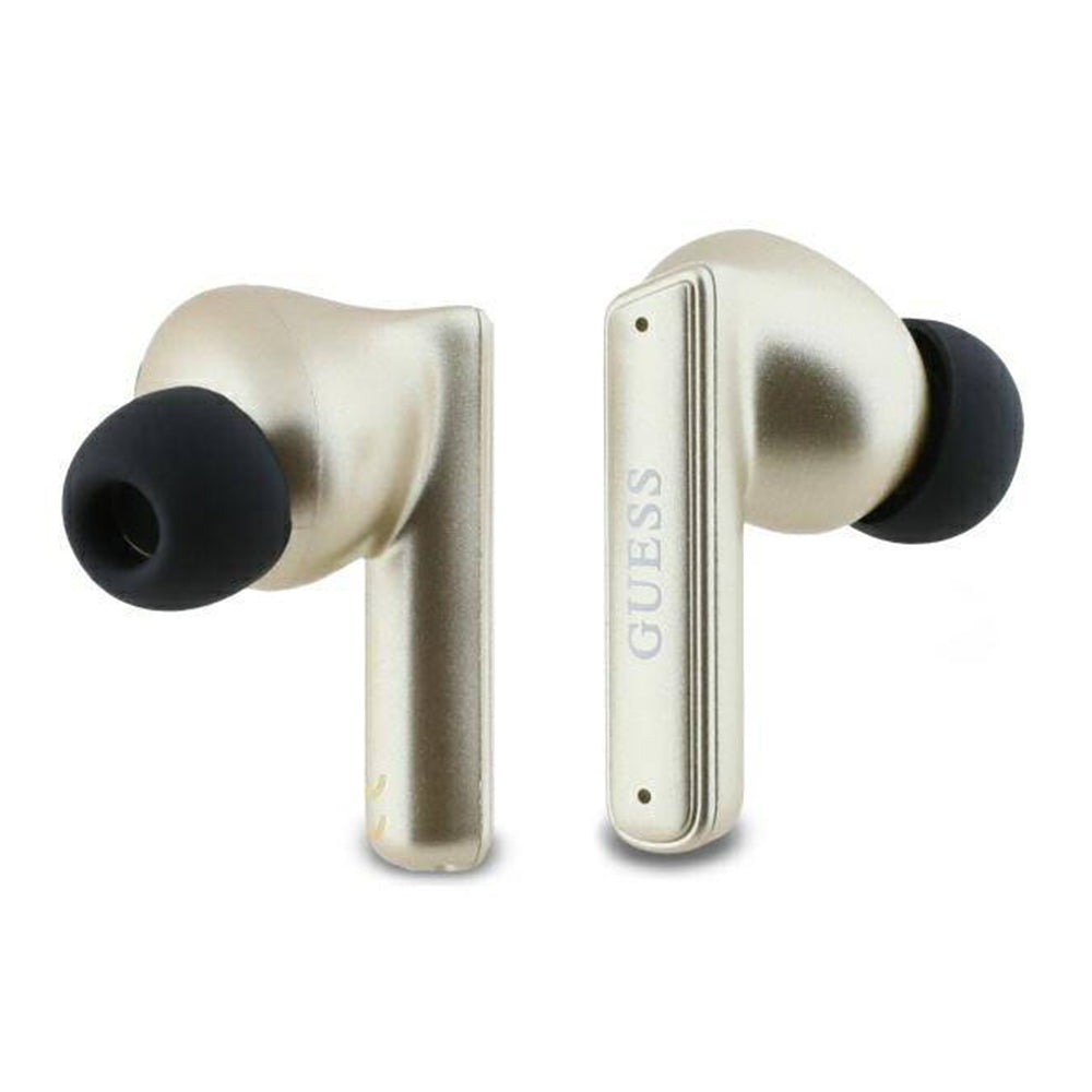 Manos libres Bluetooth Guess Capsule con Logo Impreso, TWS, ANC, Dorado