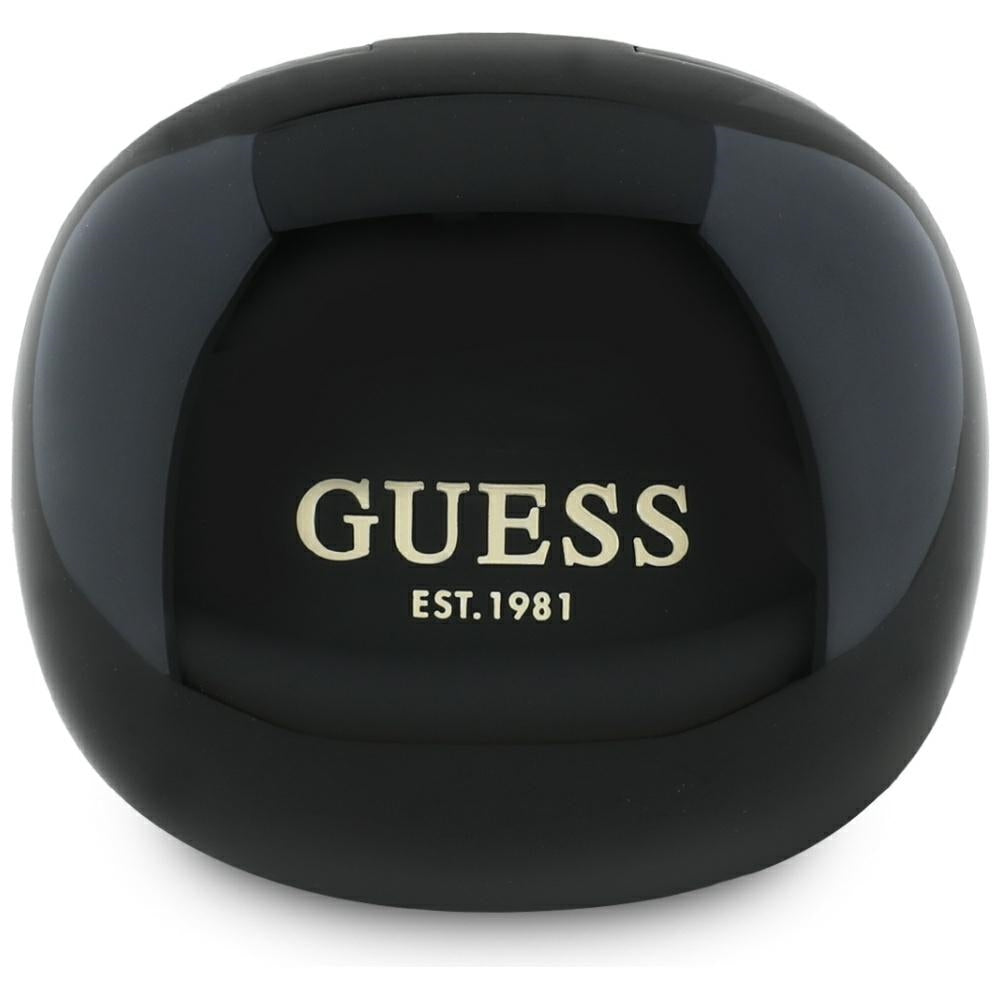 Handsfree Bluetooth Guess Flat Classic Logo Electroplated, TWS, Negro