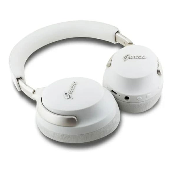 Manos libres Bluetooth Guess Metal Script Logo, A2DP, ANC, Beige