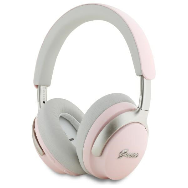 Manos libres Bluetooth Guess Metal Script Logo, A2DP, ANC, Rosa