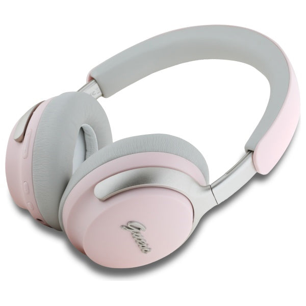 Manos libres Bluetooth Guess Metal Script Logo, A2DP, ANC, Rosa