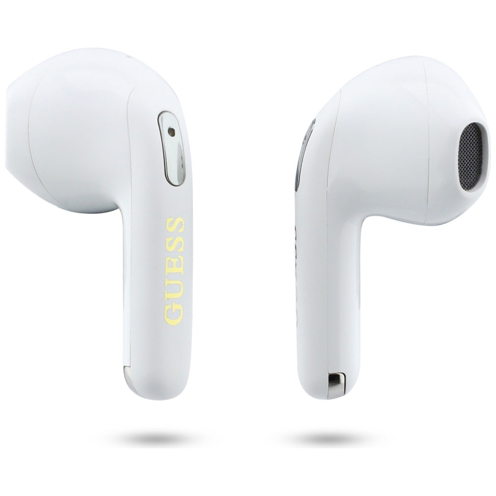 Auriculares Bluetooth Guess Script Print, TWS, Blanco
