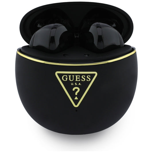 Auriculares Bluetooth Guess Script Print, TWS, Negro