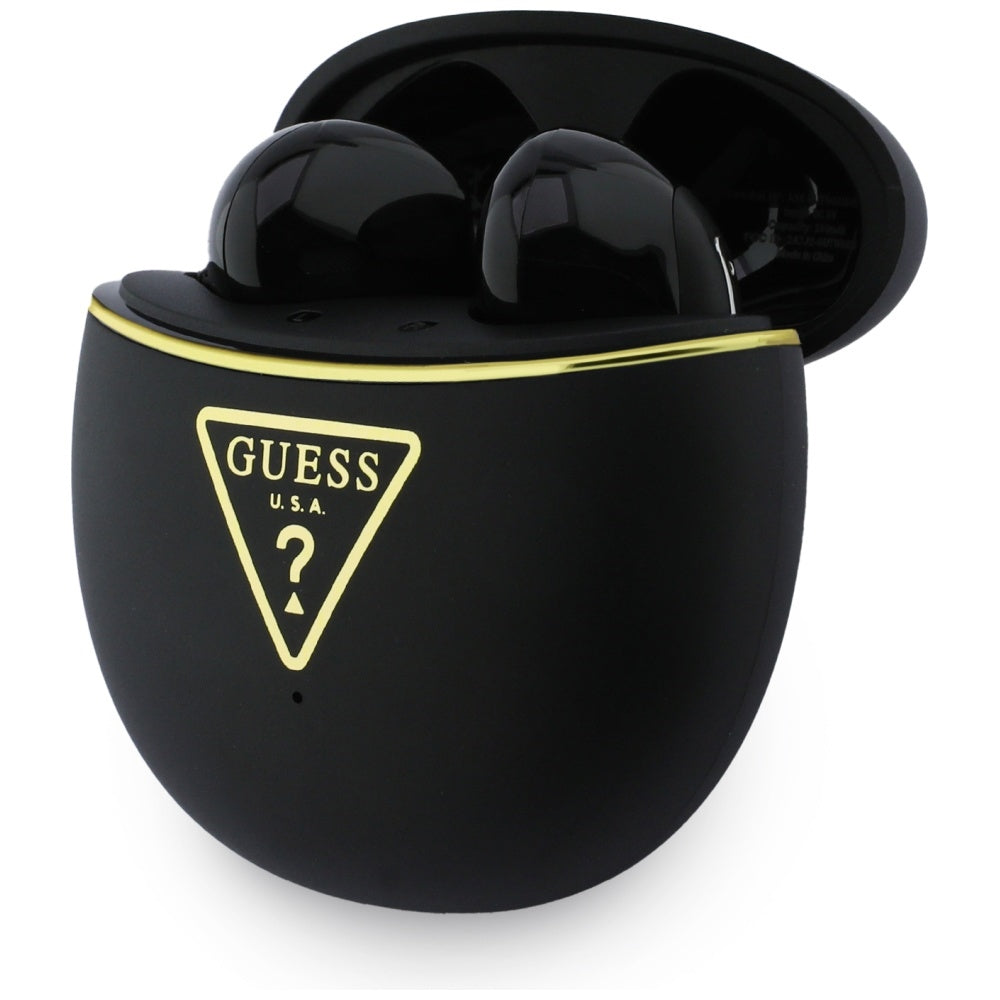 Auriculares Bluetooth Guess Script Print, TWS, Negro