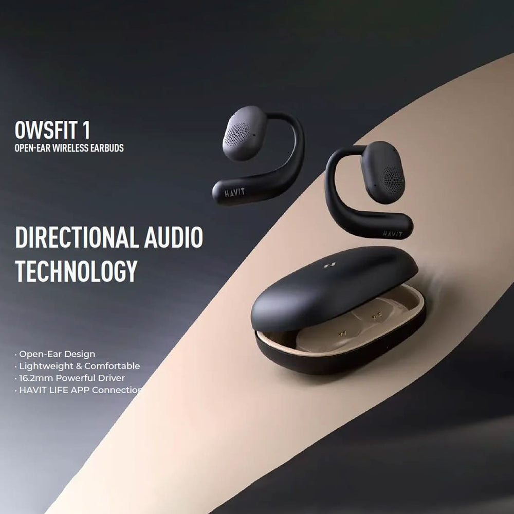 Manos libres Bluetooth HAVIT OWS914, TWS, Negro