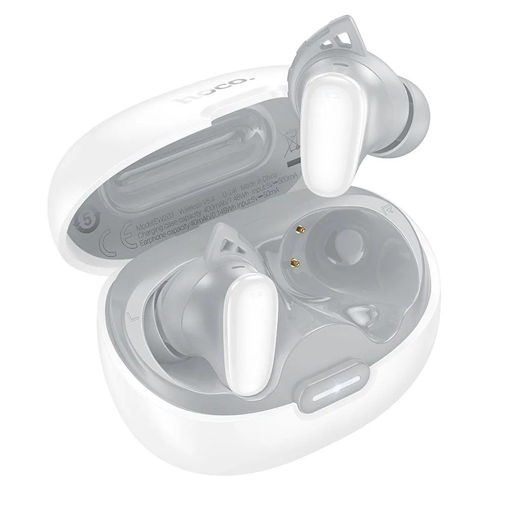 Manos libres Bluetooth HOCO EW203, TWS, Blanco