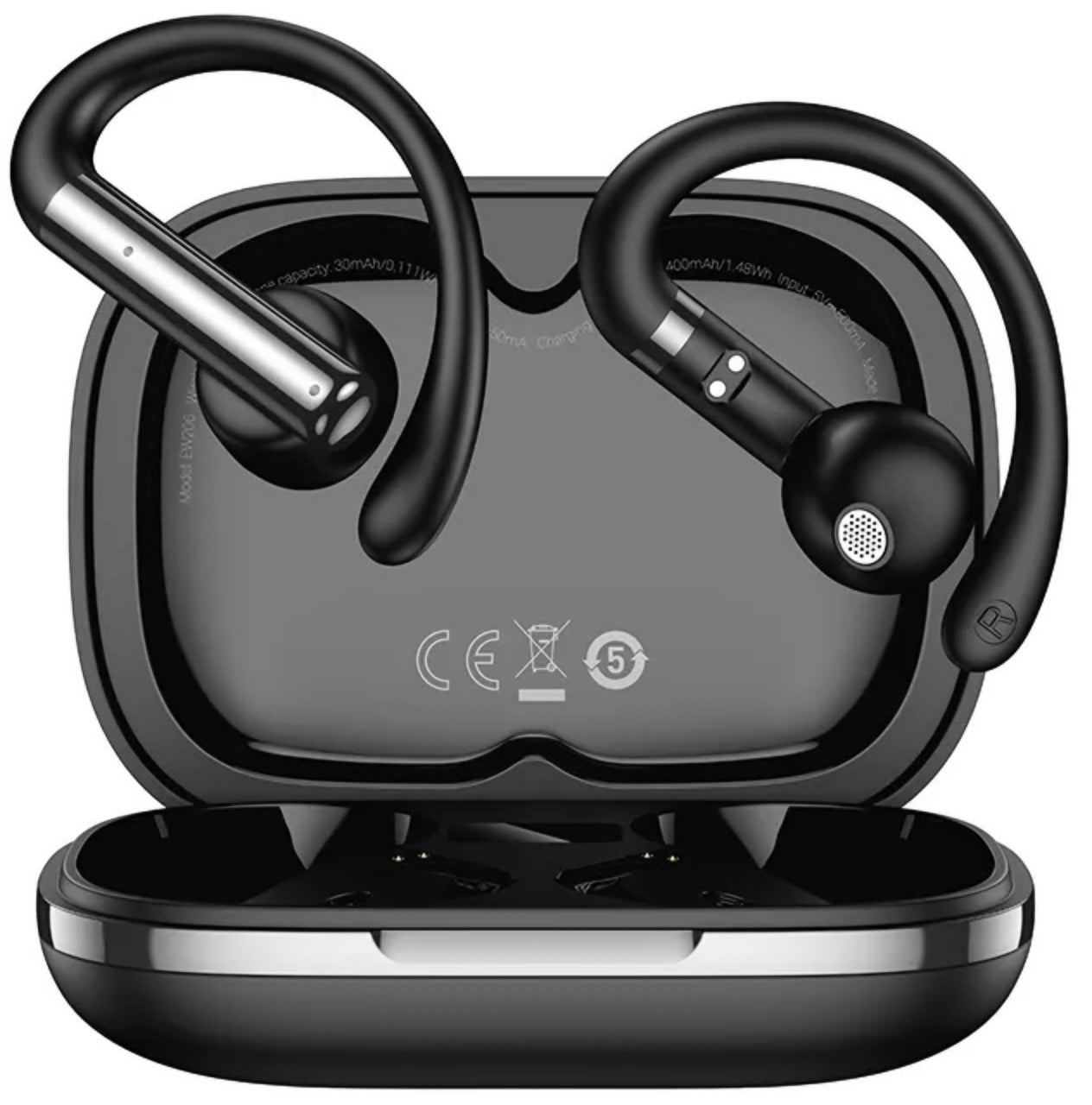 Manos libres Bluetooth HOCO EW206, TWS, Negro