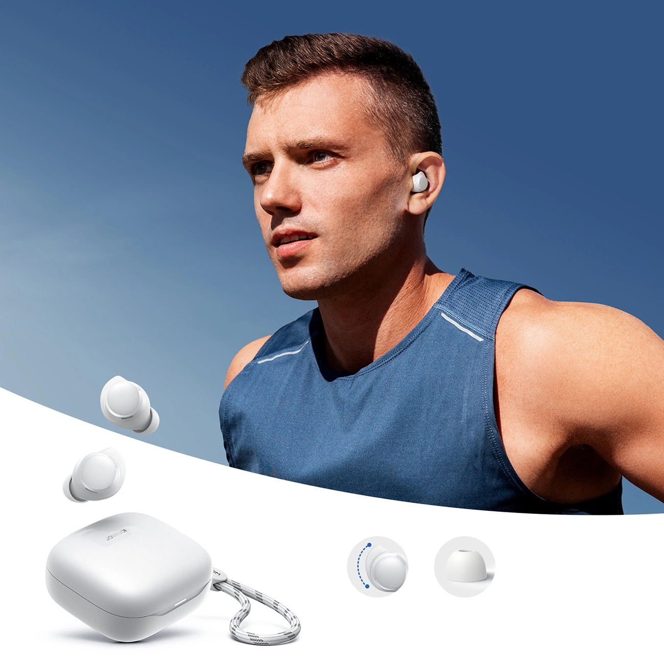 Manos libres Bluetooth Joyroom Jdots JR-DB3, TWS, Blanco