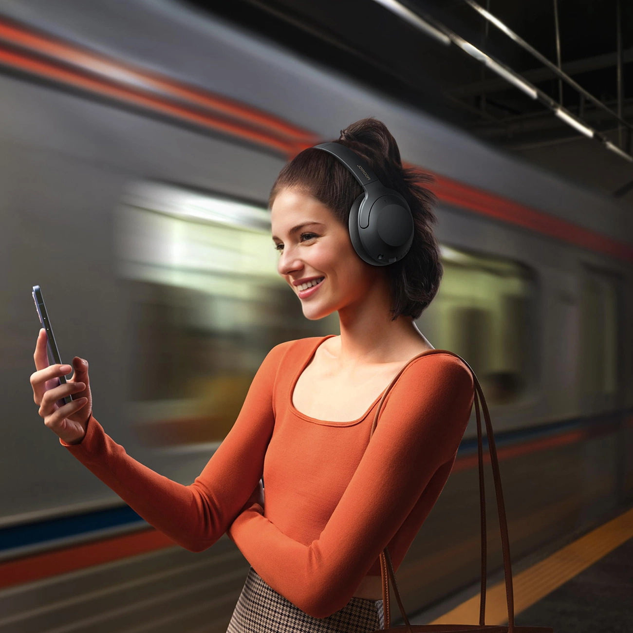 Manos libres Bluetooth Joyroom JR-JH2, A2DP, ANC, Negro