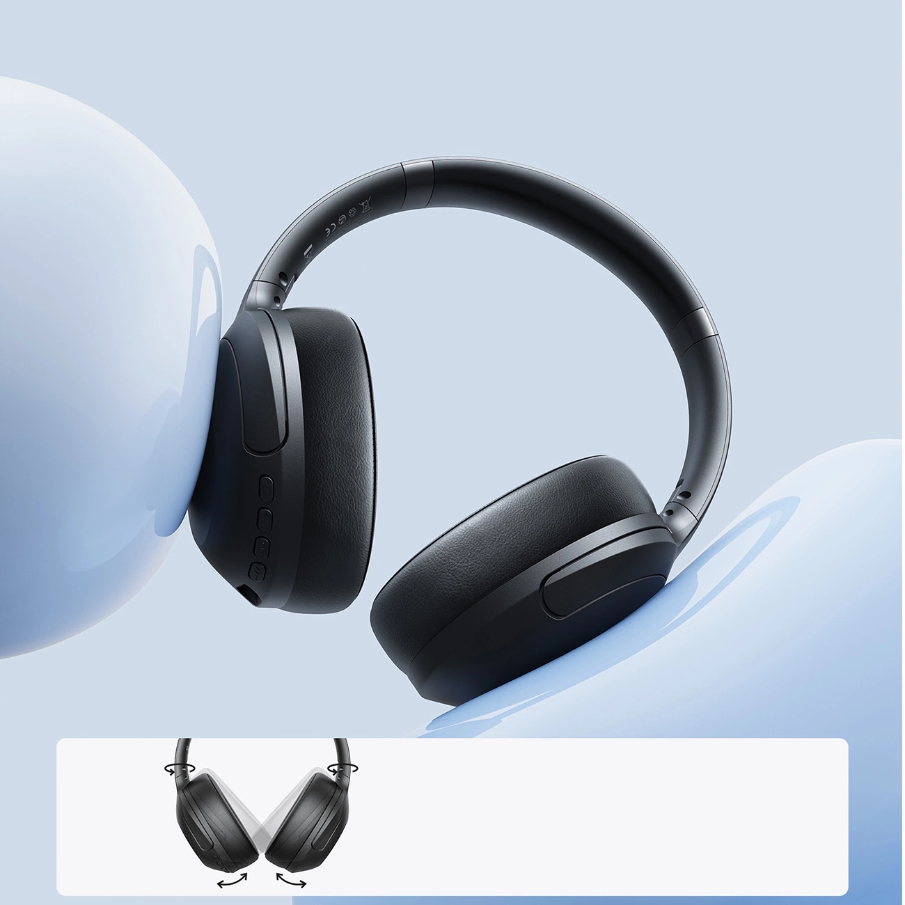 Manos libres Bluetooth Joyroom JR-JH2, A2DP, ANC, Negro