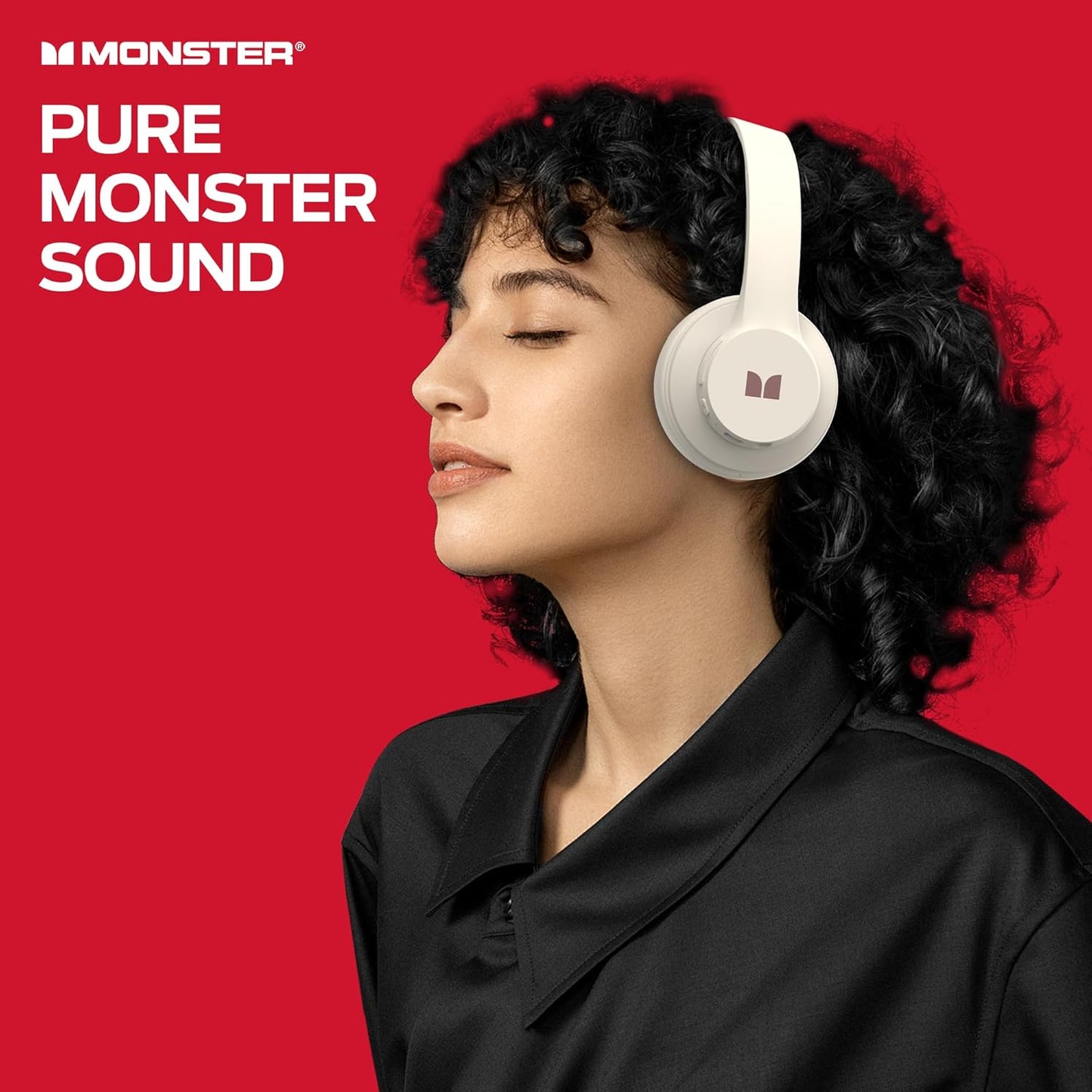 Manos libres Bluetooth Monster Mission 100, MultiPoint, A2DP, ANC, Blanco