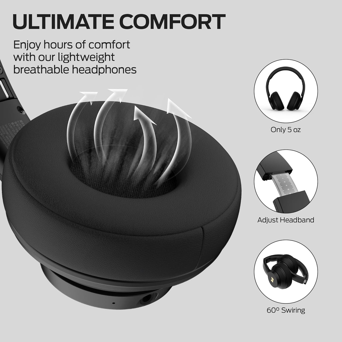 Manos libres Bluetooth Monster Mission 100, MultiPoint, A2DP, ANC, Negro