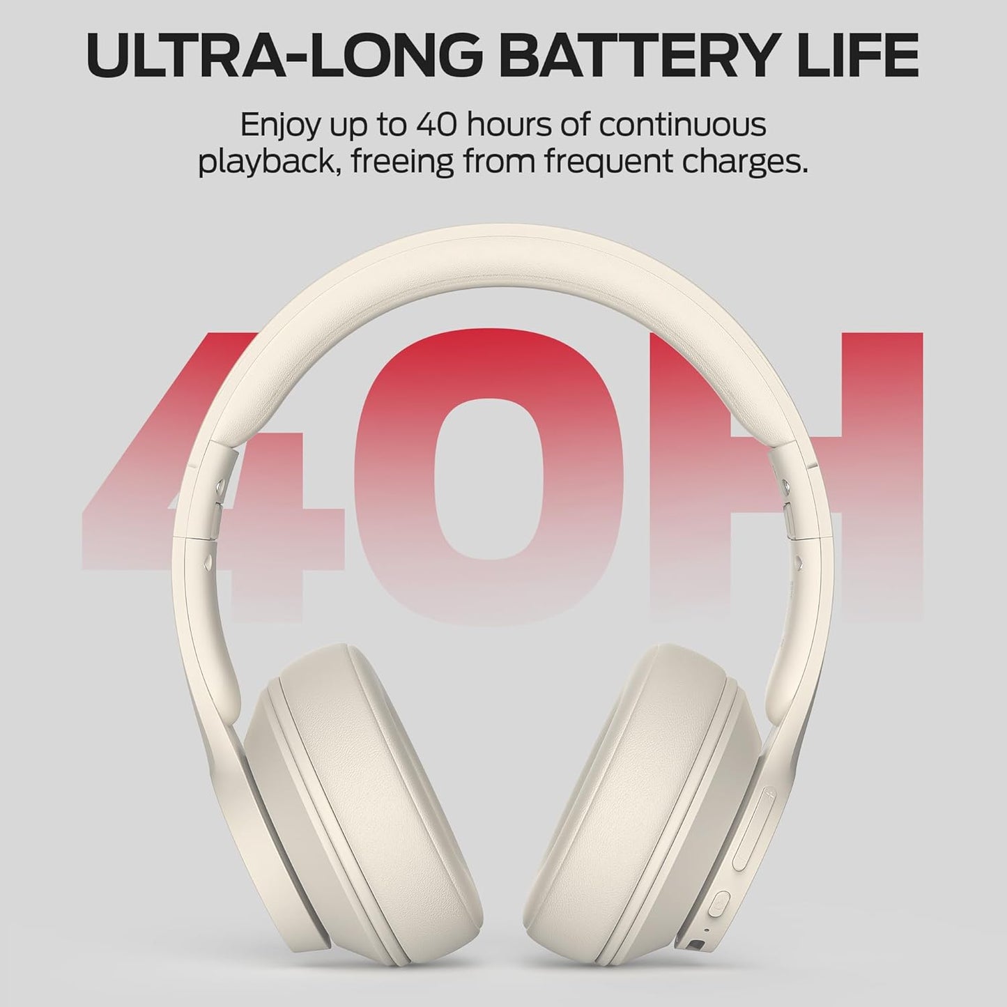 Manos libres Bluetooth Monster Mission 100, MultiPoint, A2DP, ANC, Blanco