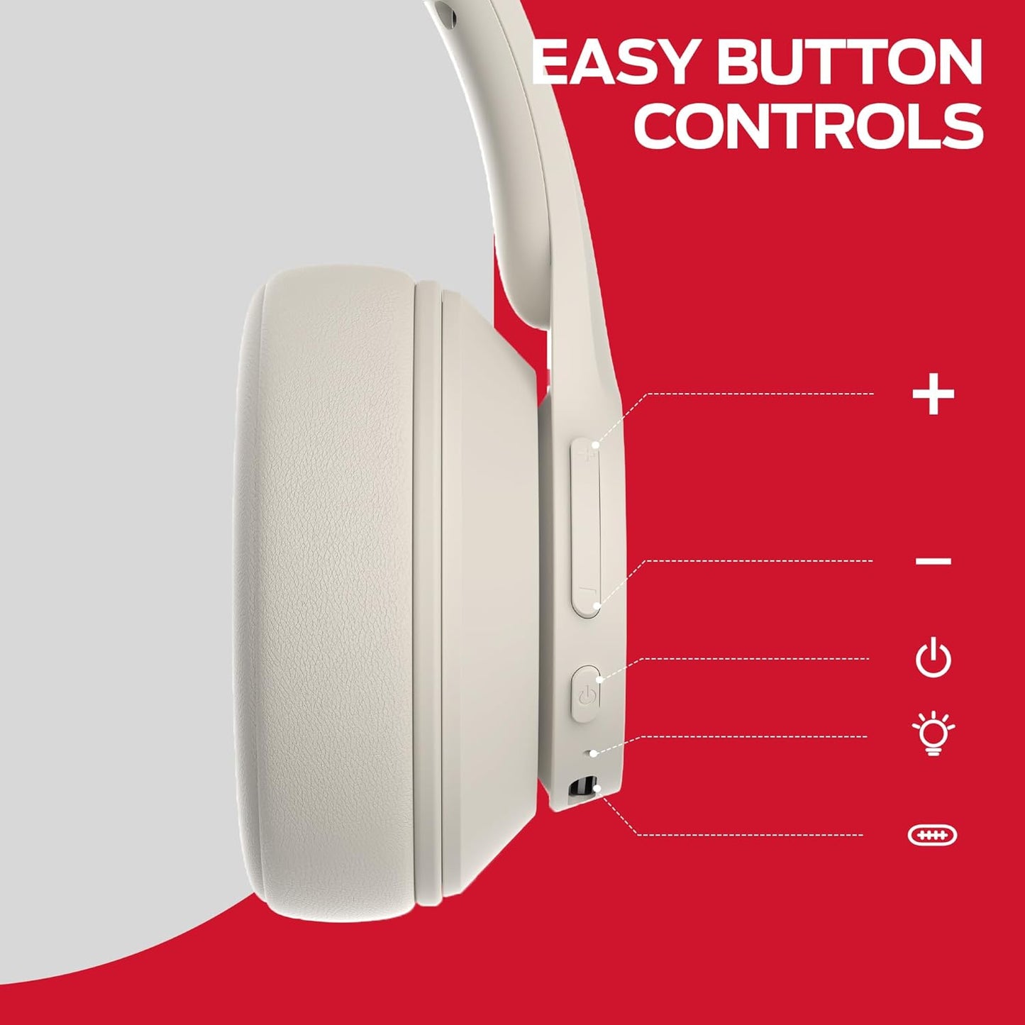 Manos libres Bluetooth Monster Mission 100, MultiPoint, A2DP, ANC, Blanco