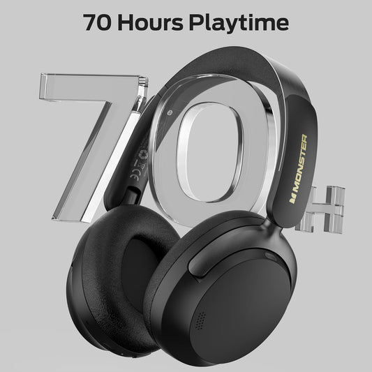 Manos libres Bluetooth Monster Persona 3rd, MultiPoint, A2DP, ANC, Negro