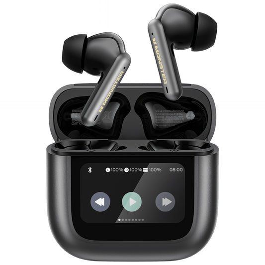 Manos libres Bluetooth Monster TH300, TWS, Negro