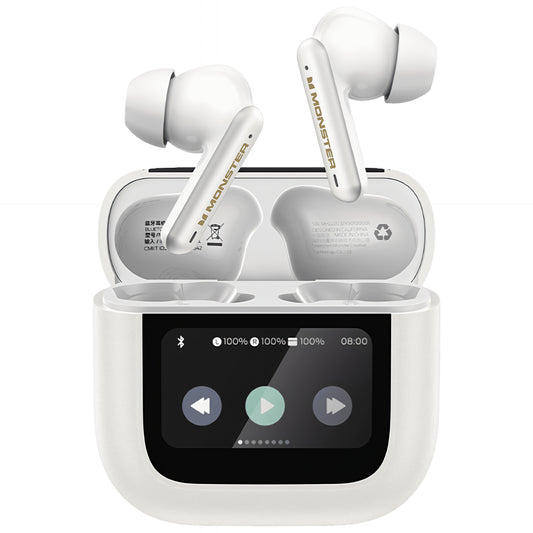 Manos libres Bluetooth Monster TH300, TWS, Blanco