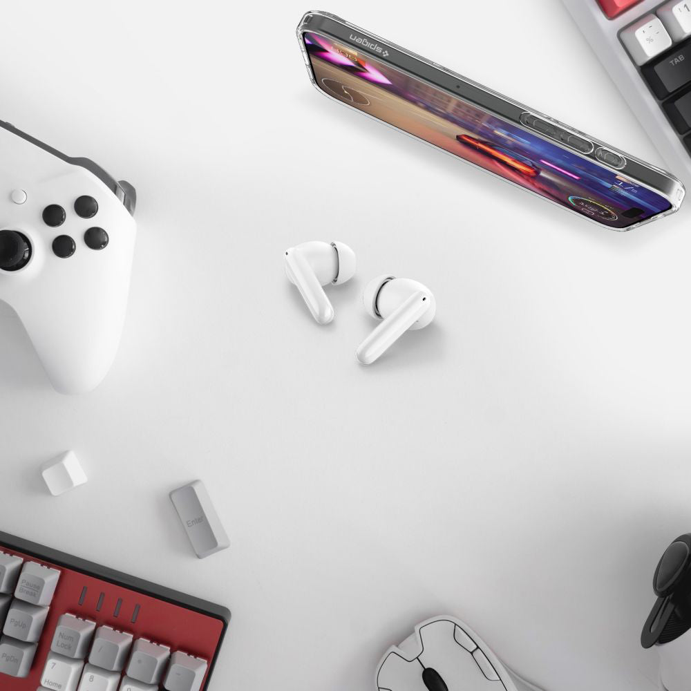 Handsfree Bluetooth Spigen SA2400, TWS, ANC, Blanco