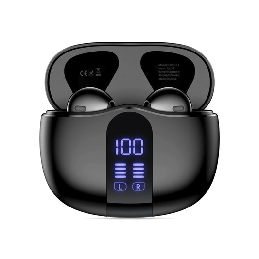 Manos libres Bluetooth Tech-Protect Ultraboost Core G2, TWS, Negro