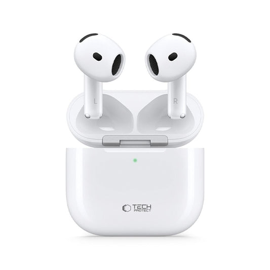 Manos libres Bluetooth Tech-Protect Ultraboost Core 2, TWS, Blanco
