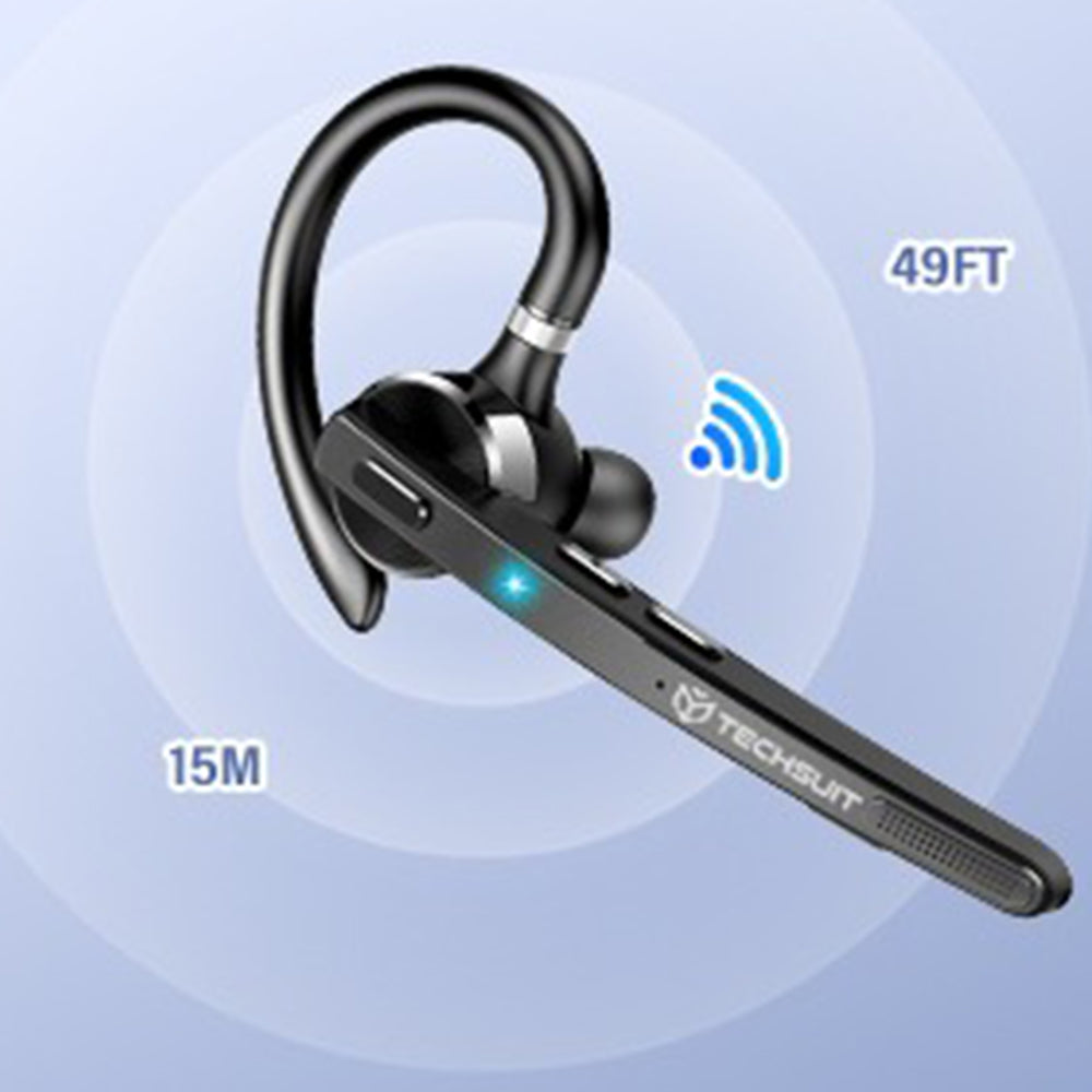 Manos libres Bluetooth Techsuit G9 TalkZen, A2DP, Negro