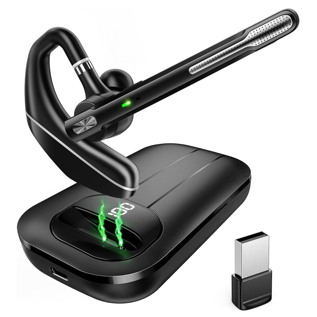 Auricular Call Center Bluetooth Techsuit Hearyo A6L, Negro