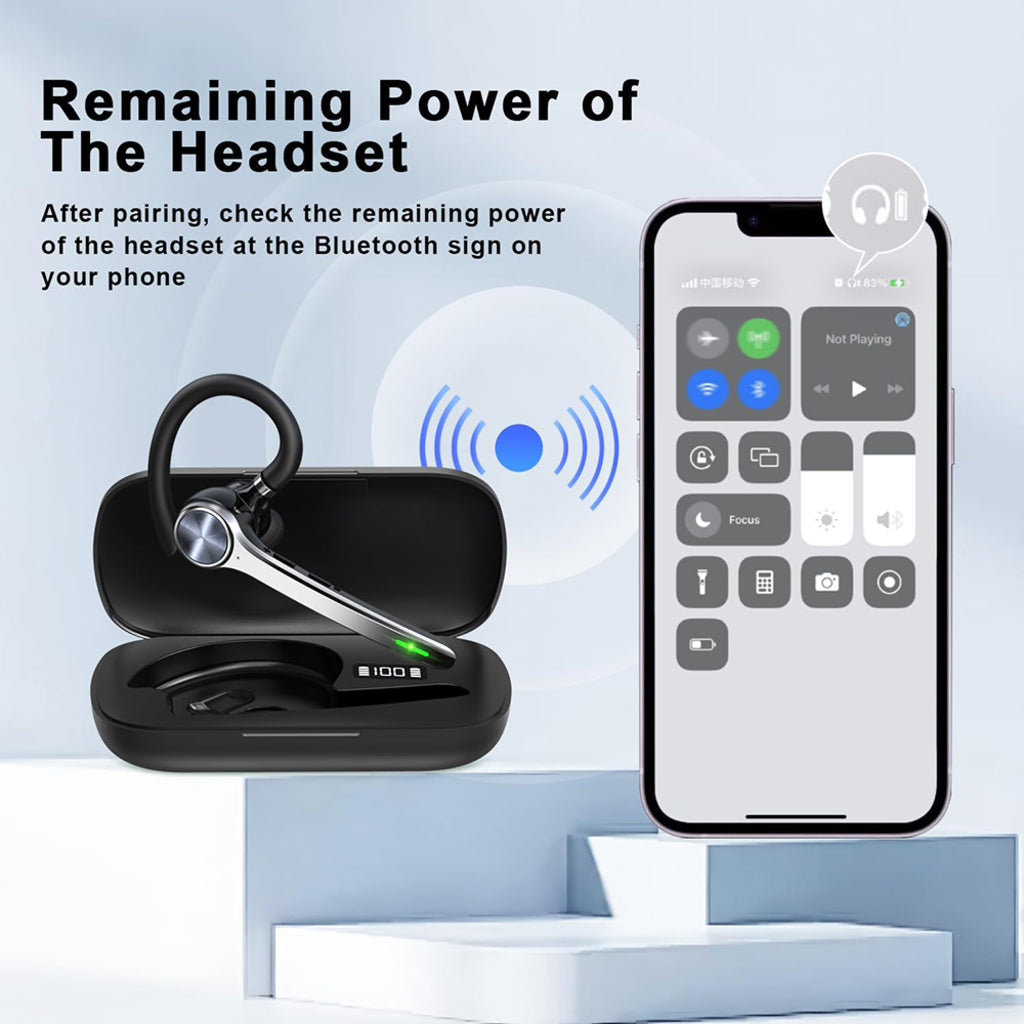 Manos libres Bluetooth Techsuit NeXound G7, MultiPoint, A2DP, Negro