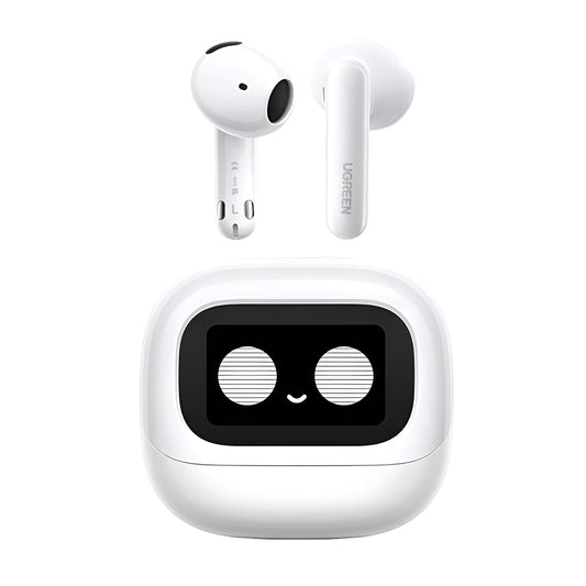 Manos libres Bluetooth UGREEN HiTune H6 Magic WS216 (65386), TWS, ANC, MultiPoint, Blanco