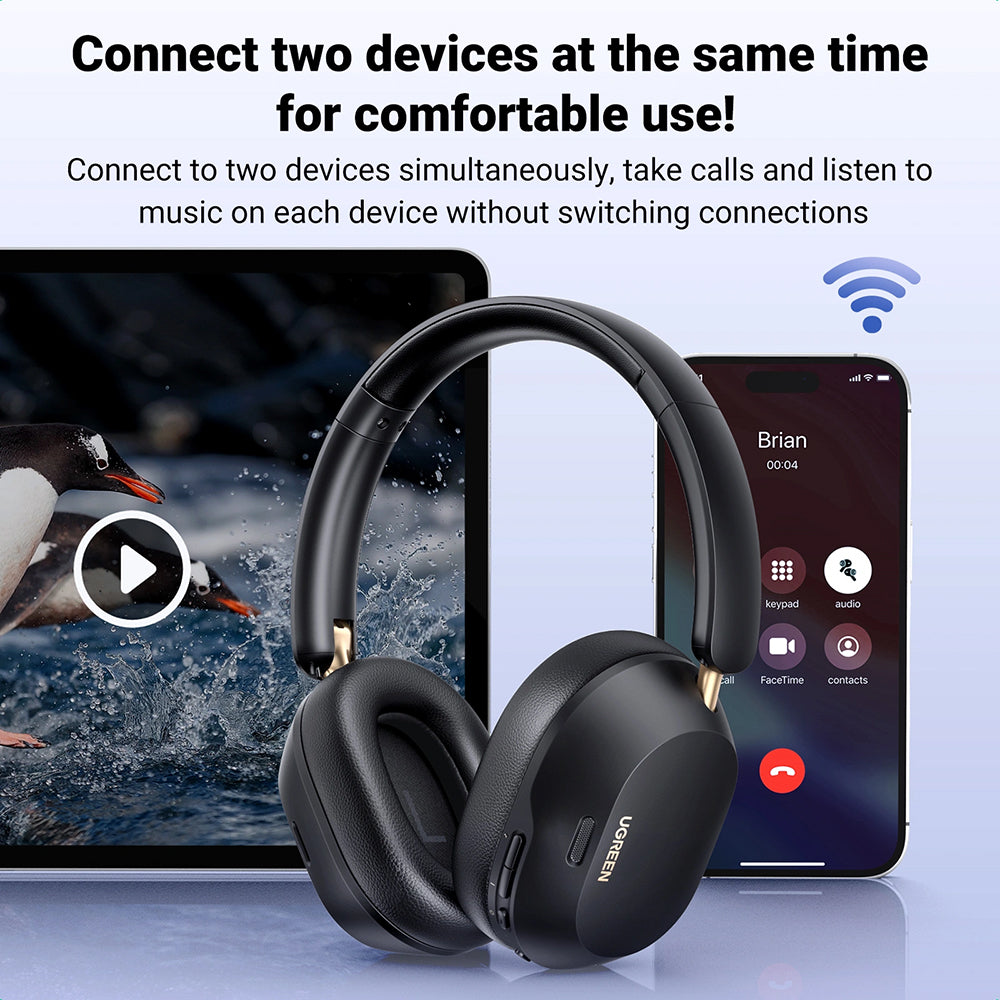 Manos libres Bluetooth UGREEN HiTune Max5C HP203, A2DP, ANC, Azul