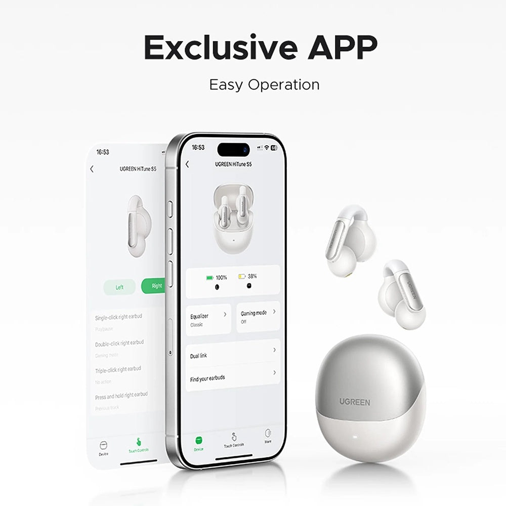 Handsfree Bluetooth UGREEN HiTune S5 True WS210, TWS, Blanco