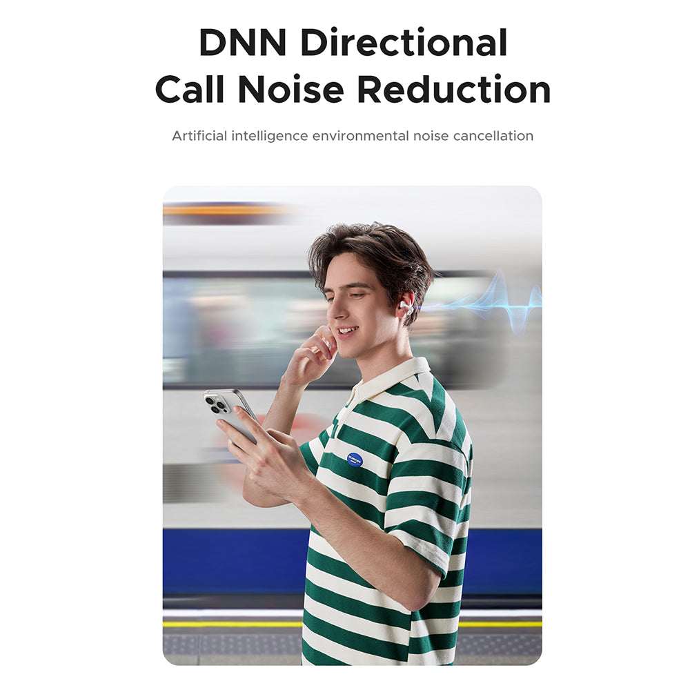 Manos libres Bluetooth UGREEN S6 ClipBuds Magic WS208, TWS, Blanco