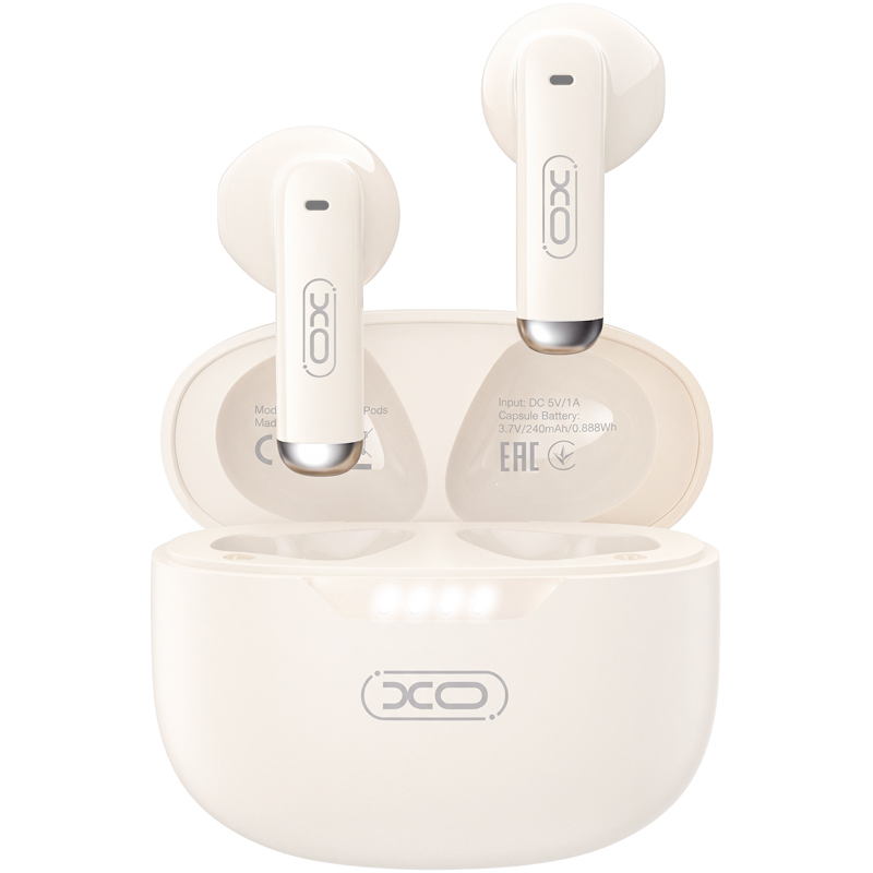 Manos libres Bluetooth XO Design G50, TWS, Beige
