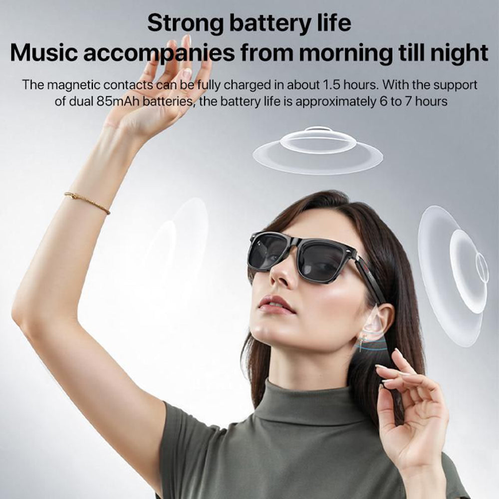 Handsfree Bluetooth Yesido IO35, Tipo Gafas de Sol Unisex, A2DP, Negro