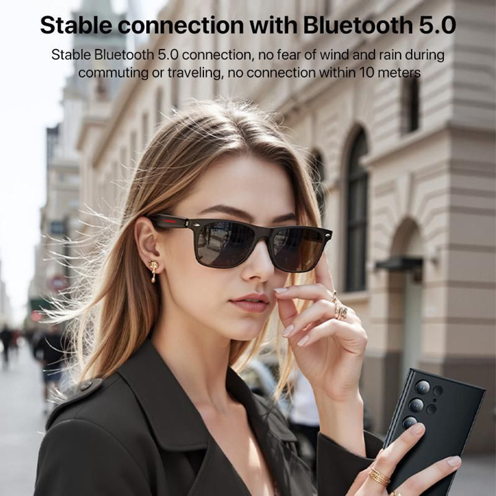 Handsfree Bluetooth Yesido IO35, Tipo Gafas de Sol Unisex, A2DP, Negro