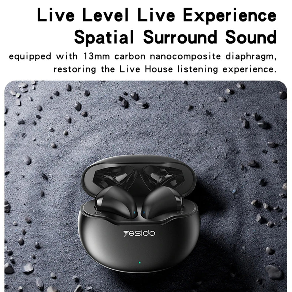 Manos libres Bluetooth Yesido TWS21, TWS, Negro