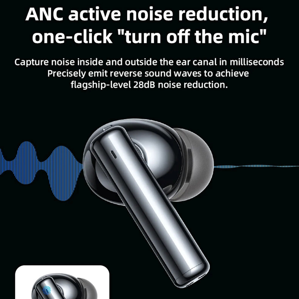 Manos libres Bluetooth Yesido TWS23, TWS, ANC, Negro